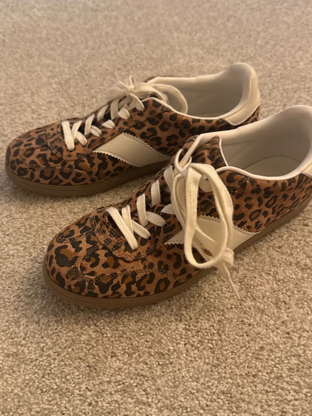 Target Leopard Print Sneakers with Cream Accents